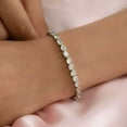 thumbnail image 3 of Polki Diamond 2.00 ctw Tennis Bracelet in Platinum Over Sterling Silver Diamond Jewelry For Her Diamond Bracelet 8.00 In Christmas Gifts, 3 of 10