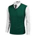 thumbnail image 3 of COOFANDY Men's Cotton Sweater Vest V Neck Casual Sleeveless Knitted Sweater, 3 of 6