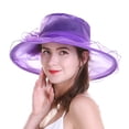 thumbnail image 5 of Derby Tea Party Wedding Women's Organza Beanie/Purple, 5 of 5