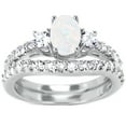 thumbnail image 3 of LaRaso & Co His Hers Trio Wedding Set Matching Silver Wedding Bands Men Women 10/13, 3 of 7