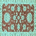 thumbnail image 1 of Ahgly Company Indoor Square Oriental Light Blue Traditional Area Rugs, 8' Square, 1 of 4
