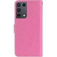 thumbnail image 4 of case for Samsung Galaxy S21 Ultra (Not S21) Case for Women, Glitter Bling Diamond PU Leather Wallet Phone Case with Wsrist String Full Body Protective Flip Cover for Samsung Galaxy S21 Ultra Owl Pink, 4 of 14