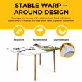 thumbnail image 4 of Groundhog Day Table Cloths for 3 Foot Rectangle Tables, Spring Botanical Star Yellow Patio Waterproof Elastic Fitted Tablecloths, Washable Rectangular Table Cover for Camping, 4 of 8