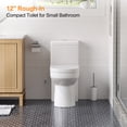 thumbnail image 2 of HOROW 12" Rough-In Small Compact One Piece Toilet, Dual Flush Modern Bathroom Toilet with Soft Closing Seat, 2 of 11
