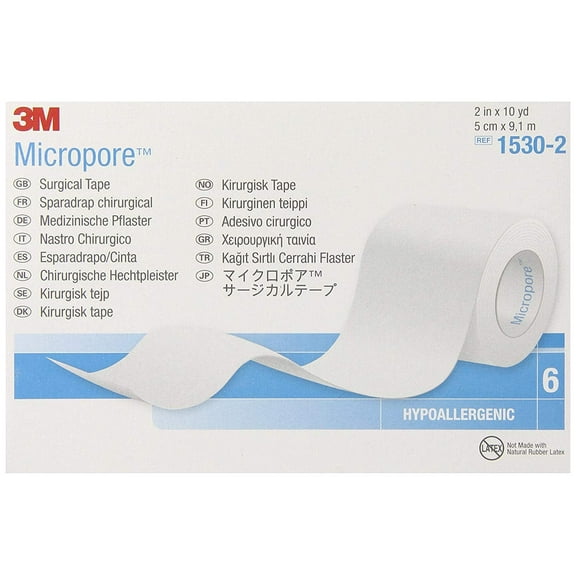 6-Pack 3M 1530-2 Micropore Paper Medical Tape 2 in. (Box of 6)