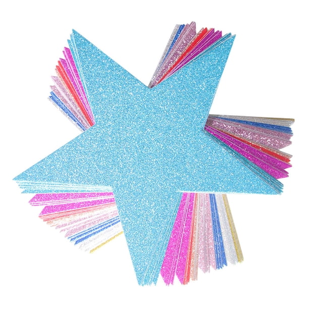 KAKOWELY 80 estrellas de papel decorativas para fiestas de cumpleaños, adornos brillantes en forma de estrella.