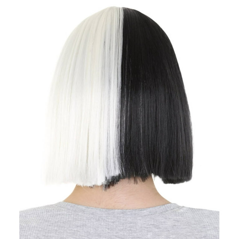 Black and white on sale bob wig