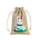 thumbnail image 1 of Decoración del hogar, productos festivos, bolsas de regalo con temática de Pascua y con patrones de conejos y huevos de Pascua sobre una tela similar a la arpillera y perfectas para fiestas y decorac, 1 of 5