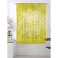 thumbnail image 2 of Sheer Curtains 63 Inch Length, Boho Flowers Semi Sheer Curtains Light Filtering Window Treatment, Yellow Floral Vintage Bohemian Watercolor Privacy Voile Drapes for Living Room Bedroom 52x63 Inch, 2 of 7
