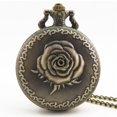 thumbnail image 1 of Reloj de bolsillo Vintage Roses Reloj de bolsillo de cuarzo con cadena, reloj de bolsillo con números romanos, 1 of 5