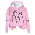 thumbnail image 5 of Hilzaten Womens Tops Casual Hooded Loosse Long Sleeve Pullover Print Sweatshirt for Women, 5 of 5