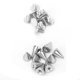 thumbnail image 2 of Tachuelas de plata con forma de bala, 50 piezas de 7 x 10 mm, remaches punk para manualidades de cuero y decoración de ropa, accesorio de bricolaje, 2 of 8