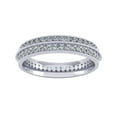 thumbnail image 2 of Natural 2.00Ct Round Cut Diamond 2Row Milgrain Anniversary Wedding Eternity Band Ring 14k FG VS1, 2 of 3