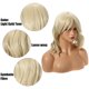 thumbnail image 4 of Humano Cabello Pelucas para Mujeres Dama 14 Claro Dorado Tono Rizado Peluca con Peluca Gorra Suelto Ondulado, 4 of 7