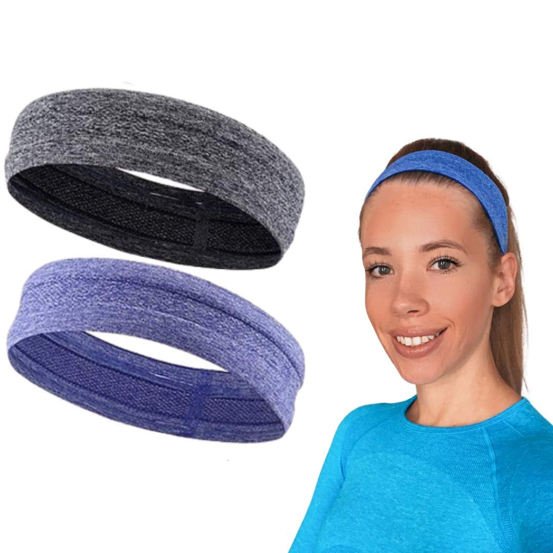 Unisex Sport Sweat Guide Sweatband Perspire Yoga Gym Head Band Belt Silicone 