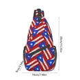 thumbnail image 3 of American Flag Sling Backpack Chest Bag Crossbody Shoulder Bag Gym Cycling Travel Hiking Daypack For Men Women, 3 of 6