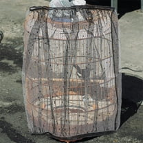 HEMOTON 2pcs Bird Cage Food Tulle Bird Cage Cover Parakeet Parrot Cage Mesh Net Cover