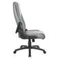 thumbnail image 4 of Executive High Back Charcoal Gray Bonded Leather Office Chair, 4 of 9