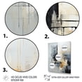 thumbnail image 3 of Designart "Urban Abstract in Grey and White II" Abstract Framed Wall Art - Modern Grey Abstract Collages Entryway Framed Wall Art Print, 3 of 6