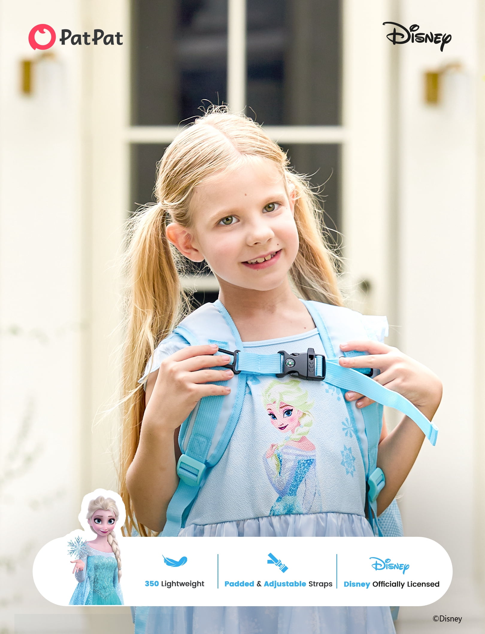 Disney Frozen Elsa Girls Cute Backpack Water Resistant Toddler Backpack Kids Elementary School Bookbag