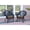 Black, variant on Jeco Santa Maria Honey Wicker Chair with Hunter Green Cushion - Set of 2