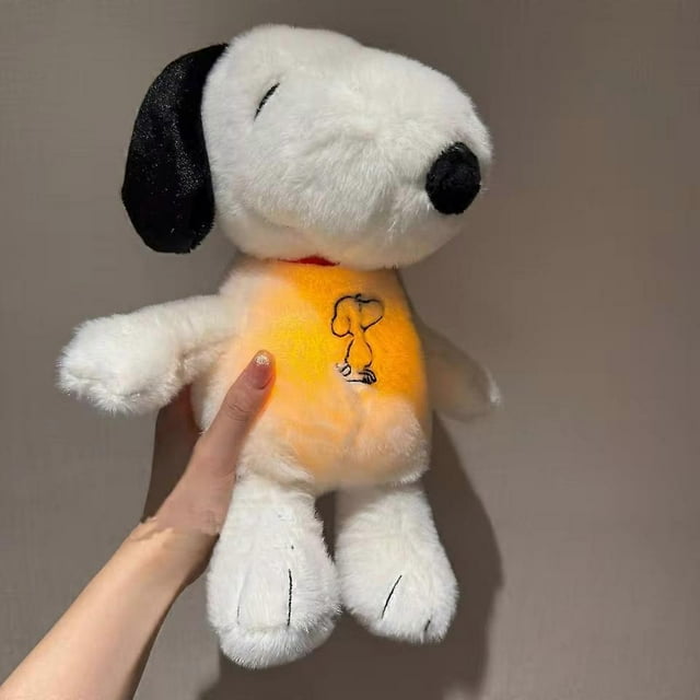 New Modes Baby Breathing Soothing Snoopy Dog Sleeping Companion Music and Light Plush Doll Toy best Christmas gift