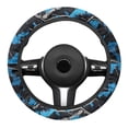 thumbnail image 2 of Yuyamidu Camo Hunting Auto Steering Wheel Cover Blue Wood Steering Wheel Case Winter Warm Car Steering Wheel Decorative Protecion for Sedan Accessories, 2 of 7