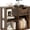 Rustic Brown, variant on 3 Cube Bookcase with Drawer, 2 Tier Bookshelf for Small Space, Modern Freestanding Display Rack with Open Shelves, White Book Case, Wood Cube Storage Organizer Bedroom Living Room
