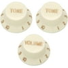 Metallor Speed Control Knobs 1 Volume 2 Tone Fits Metric Pots Knobs Compatible with Fender Strat Stratocaster Style Electric Guitar Parts Ivory.