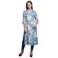 thumbnail image 1 of Bimba Kurtis Droit pour Femmes Robe Longue Kurti Imprimée Manches 3/4 Haut Indien, 1 of 6