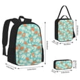 thumbnail image 4 of Naloa Cute Sloth on Floral Tree Print Large Capacity Backpack Lunch Bag Pencil Case Combination 3 Piece Set for Student, 4 of 8