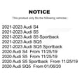 thumbnail image 2 of CMX Front Rear Disc Brake Rotors and Ceramic Pads Kit for Car Audi S5 SQ5 Sportback S4 K8C-103581, 2 of 11