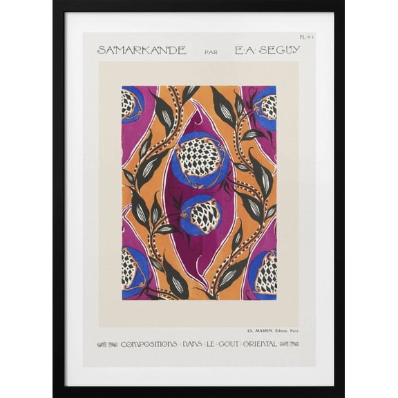 Samarkande 4 Framed Art Modern Wall Decor