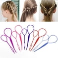 thumbnail image 2 of 4-10 unids/set creador de cola de caballo, herramientas de estilismo de bucle de plástico, Clip de cola de Pony negro, herramienta de estilismo para hacer trenzas de pelo para mujeres y niñas Tan Jianjun unisex, 2 of 2