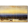 thumbnail image 1 of Ceramic Tile Mural-Sanford Gifford Waterfront Painting 336. 60" w x 36" h using (15) 12 x 12 ceramic tiles, 1 of 3