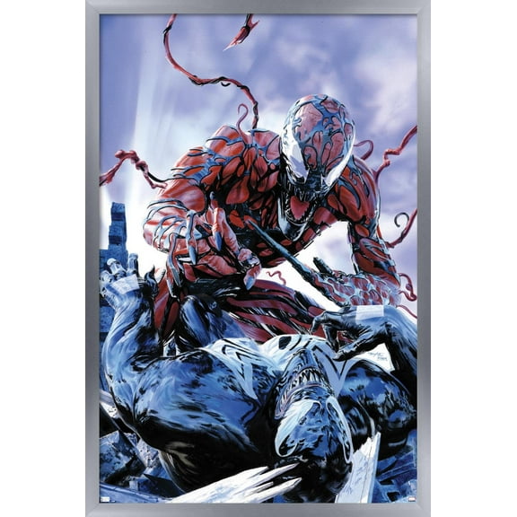 Marvel Comics - Carnage - Battle with Venom Wall Poster, 22.375" x 34", Framed