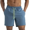 thumbnail image 2 of DPTALR George Men's Quick Dry Swim Trunks,Swimwear with Zipper Pocket,Bathing Suits,Light Blue,Big and Tall Men XXXXL, 2 of 4