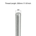 thumbnail image 2 of Tige Entièrement Filetée M8 x 300mm Pas de Filetage 1.25mm Acier Inoxydable 304 Tiges Filetées à Droite 6 Pack, 2 of 7