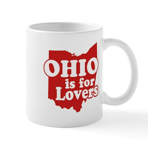 CafePress - Ohio Is For Lovers Mug - 11 oz Ceramic Mug - Novelty Coffee Tea Cup