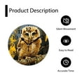 thumbnail image 4 of 12 Inch Wall Clock Battery Operated Silent Clock Decorative for Office, Kitchen, Outdoor, Living Room，Cute Owl Baby Stand on Tree Branch in forest Woodland Adorable, 4 of 4