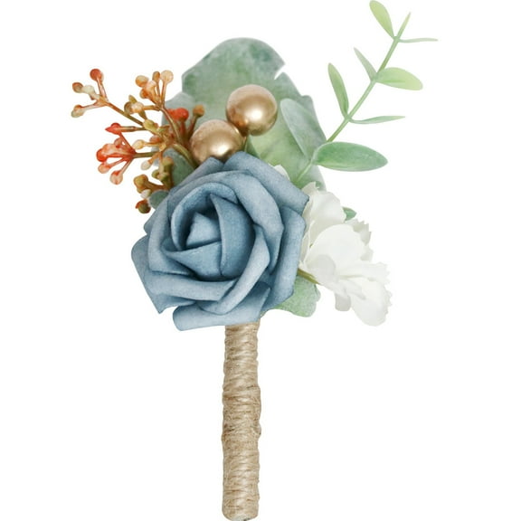 Danolapsi Artificial Corsage Simulation Flowers Boutonniere Bestie Sisters Brooch Flowers Accessories Prom Wedding Decorations ​For Grooms Bridal Groomsmen Bridesmaids