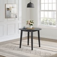 thumbnail image 2 of ROME + OAK Hinged Drop Leaf Dining Table, 22-36" Round Tabletop with Sturdy Base, Black, 2 of 8