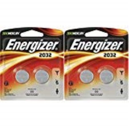 Energizer Watch/Electronic Batteries, 3 Volts, 2032, 4 (2x2) Batteries (Lithium Button