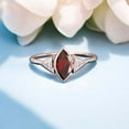 thumbnail image 4 of SHREENATHJEWELRY 7x5MM / 1.5CT Marquise Cut Garnet Engagement Ring CZ Diamond Proposal Ring Rose Gold Plated Bezel Set Ring Birthday Gift For Daughter, 4 of 4