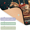 thumbnail image 3 of CURLYOOT Christmas Carousel Horse Area Rug 3x5 Ft Rugs for Entryway Entrance Kitchen, Washable Non Slip Indoor Floor Carpet for Bedroom Living Room, 3 of 7