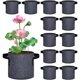 thumbnail image 1 of Paquete de 12 macetas para plantas acuáticas, macetas reutilizables de tela, bolsas de cultivo con asas transpirables, 1 of 4