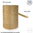 thumbnail image 2 of HAMUIERS Raffia Ribbon for Gift Wrapping, Packing Paper Twine Ribbon, Craft Ribbon for Crochet - 1/4'' Wide, 109 Yards, 2 of 6