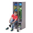 thumbnail image 2 of 2 Section Coat Locker with Step - Navy, 2 of 6