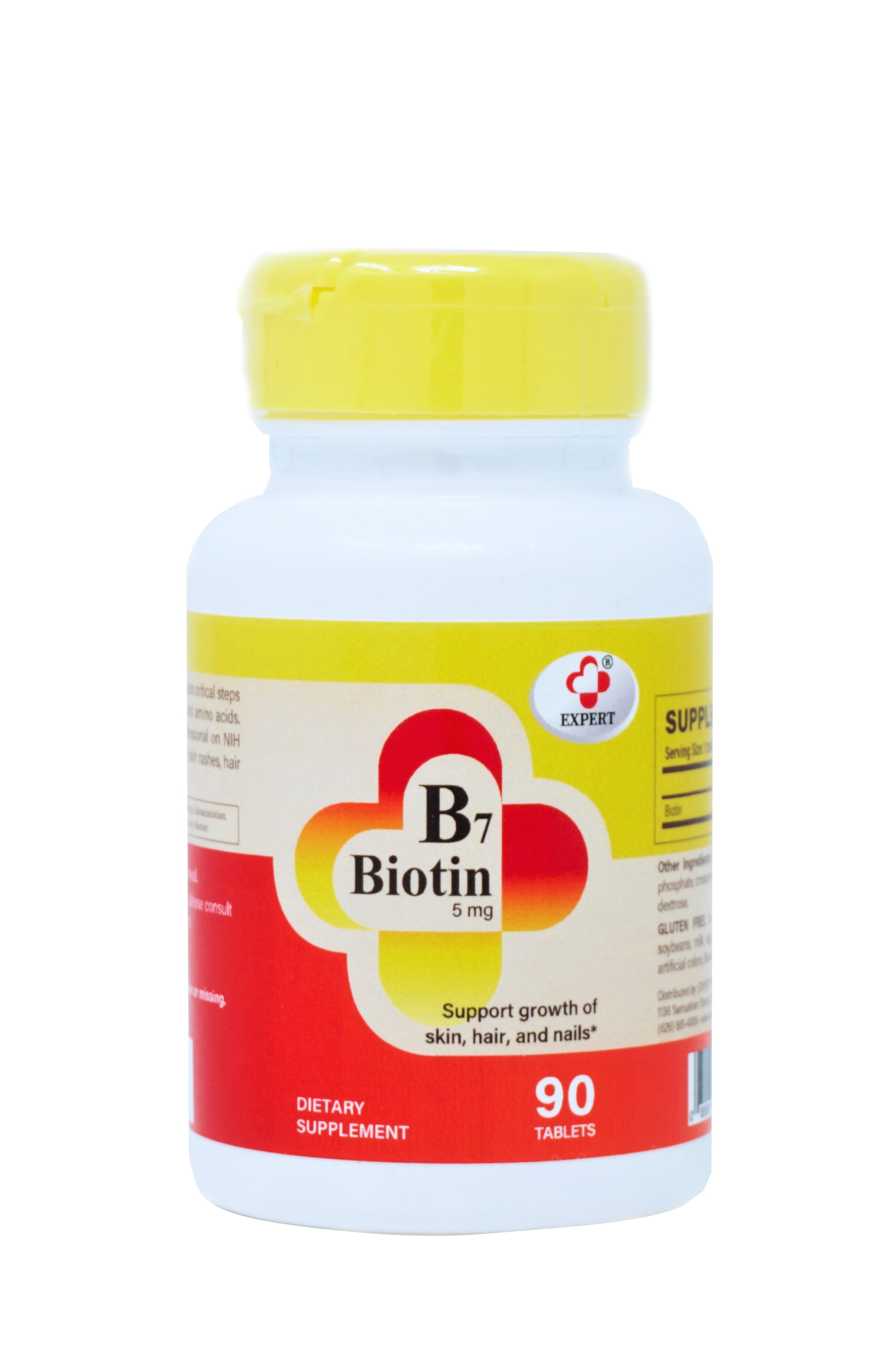 Expert Pharmaceutical Biotin Tablets (B7) 5 mg, 90 count