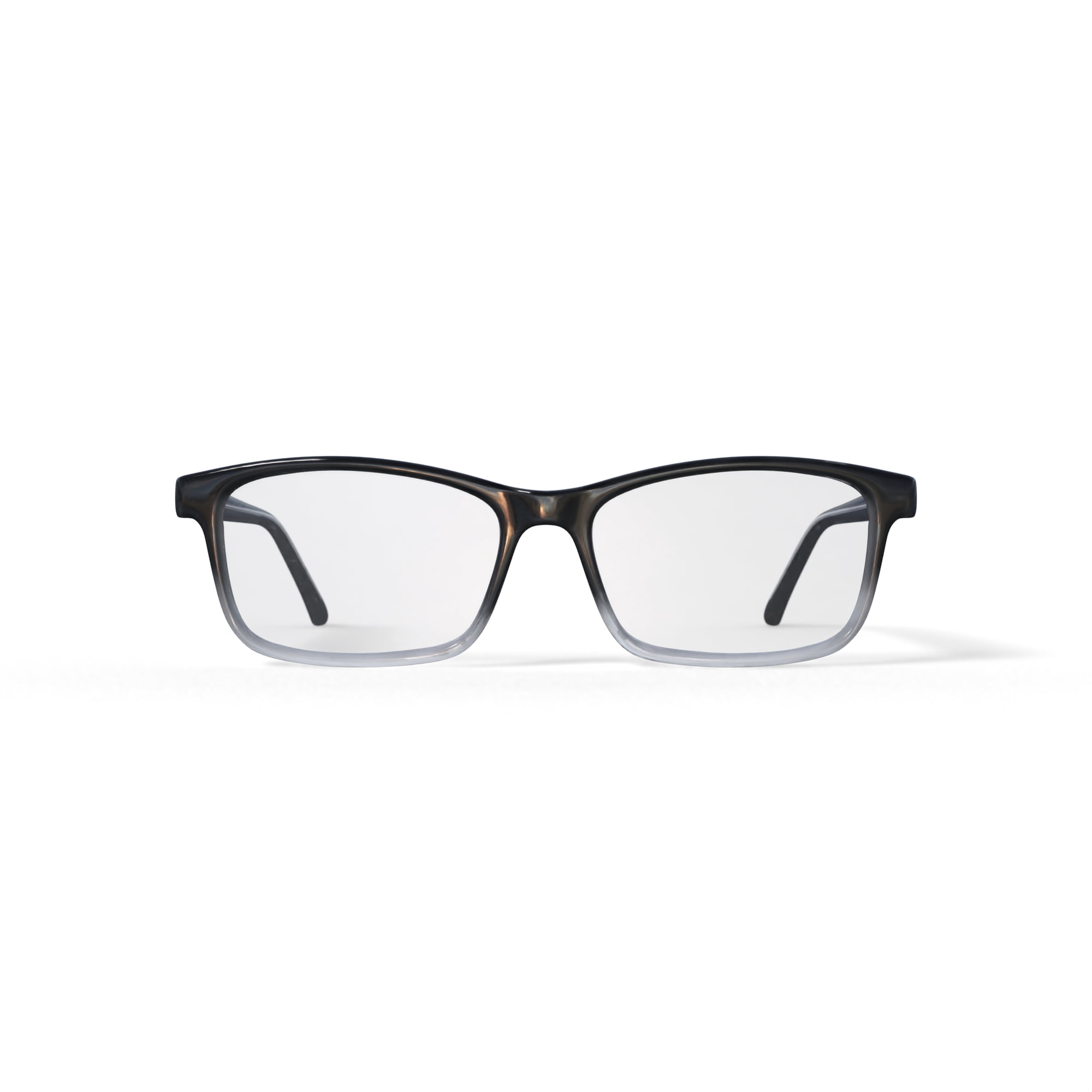 Walmart Men's Kevin Rectangular Prescription Eyeglasses with Case, Black Crystal